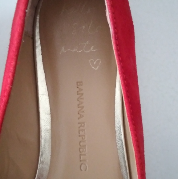 Banana Republic Red Suede Flats - Picture 4 of 7